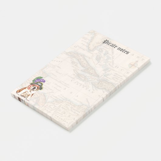 Post-it® Pirate de bouledogue (Incliné)