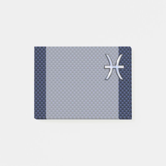 Post-it® Pisces Zodiac on Blue Carbon Fiber (Devant)