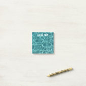 Post-it® Piscine Aqua Green (Sur un bureau)