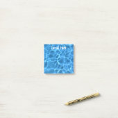 Post-it® Piscine Bleu Aqua (Sur un bureau)