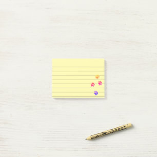 Post-it® Pistes de chiens colorées reliées 4x3
