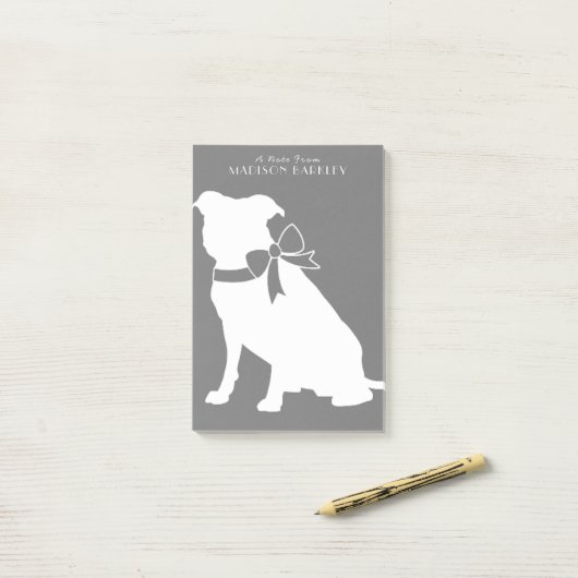 Post-it® Pit Bull Chien Puppy Pitbull Post-it Notes (Sur un bureau)