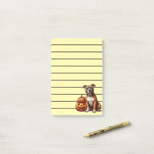 Post-it® Pitbull avec Citrouilles d'Halloween