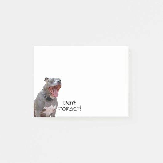 Post-it® Pitbull Morning Yawn N'oubliez pas les notes (Devant)