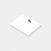 Post-it® Pitbull race Chien Silhouette Aquarelle noire (Incliné)