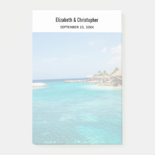 Post-it® Pittoresque plage tropicale avec Mariage de paillo
