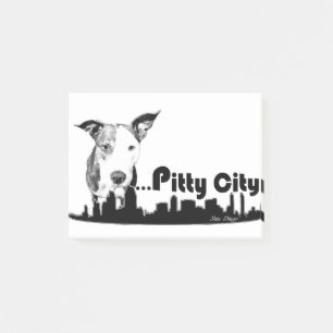 Post-it® Pitty City PitBull Terrier Staffordshire San Diego