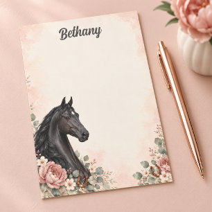 Post-it® Pivoine rose saumon Cheval noir américain personna
