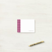 Post-it® Pixel Plaid_Magenta-Black (Sur un bureau)