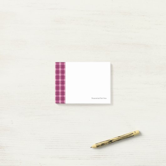 Post-it® Pixel Plaid_Magenta-Black (Sur un bureau)