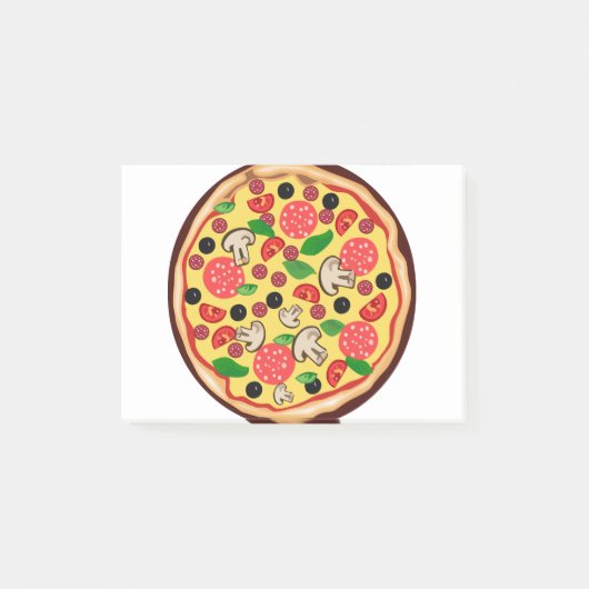 Post-it® Pizza Alimentation Clipart Icon Pepperoni Fromage (Devant)
