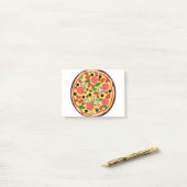 Post-it® Pizza Alimentation Clipart Icon Pepperoni Fromage (Sur un bureau)