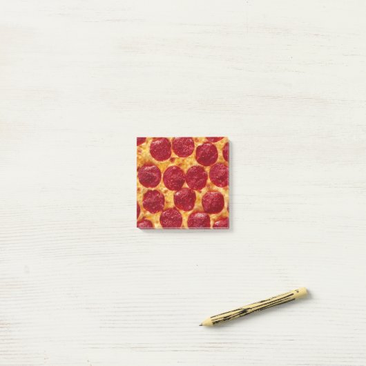 Post-it® pizza pepperonis (Sur un bureau)
