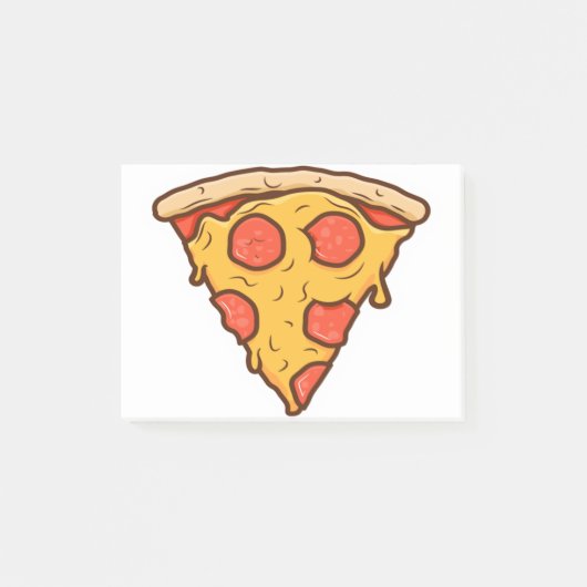 Post-it® pizza, pizza, slice, dripping, pepperoni (Devant)