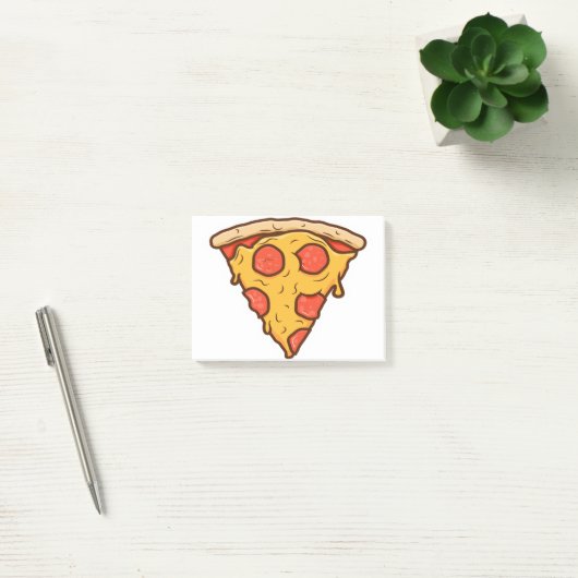 Post-it® pizza, pizza, slice, dripping, pepperoni (Bureau)