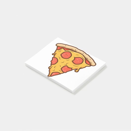 Post-it® pizza, pizza, slice, dripping, pepperoni (Incliné)
