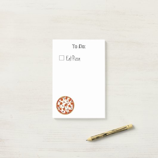 Post-it® Pizza Sticky Notes (Sur un bureau)