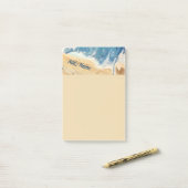 Post-it® Plage Abstrait Personnalisé Poster Note 4x6 (Sur un bureau)