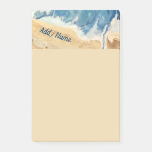 Post-it® Plage Abstrait Personnalisé Poster Note 4x6