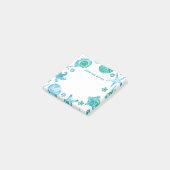 Post-it® Plage côtière Aquarelle Coques de mer et Starfish (Incliné)