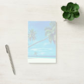 Post-it® Plage de sable blanc avec palmiers tropicaux (Bureau)
