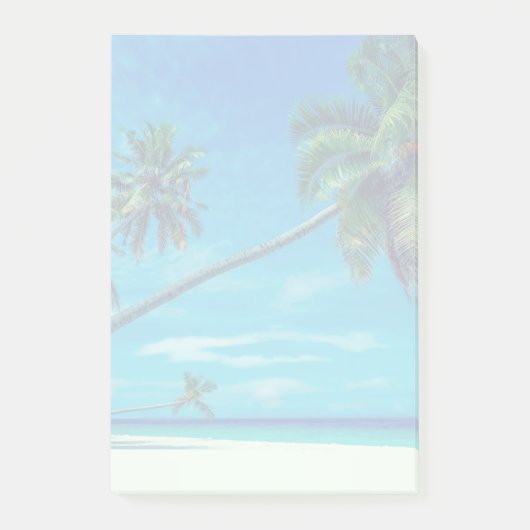 Post-it® Plage de sable blanc avec palmiers tropicaux (Devant)