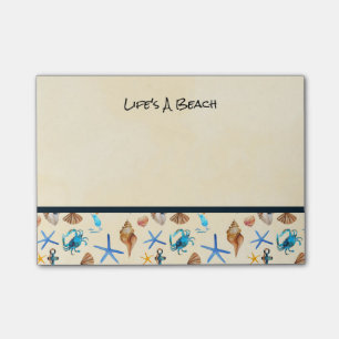 Post-it® Plage Et Vie De Mer Motif À Thème