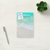 Post-it® Plage, Lapin, Message de nom DIY Photo, Lignes rég (Bureau)