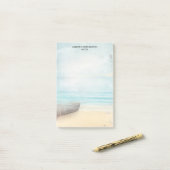 Post-it® Plage nautique avec Rowboat & Fishing Net (Sur un bureau)