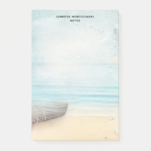 Post-it® Plage nautique avec Rowboat & Fishing Net