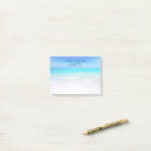Post-it® Plage tropicale avec Mariage de mer turquoise (Sur un bureau)