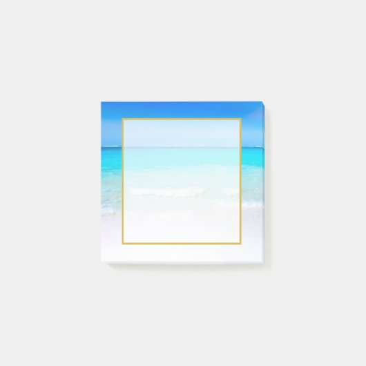 Post-it® Plage tropicale avec mer Turquoise avec Overlay (Devant)