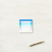 Post-it® Plage tropicale avec mer Turquoise avec Overlay (Sur un bureau)