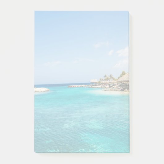 Post-it® Plage tropicale pittoresque avec huttes de chaume  (Devant)