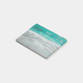 Post-it® Plage Turquoise Blanc Tropical Ocean Waves (Incliné)