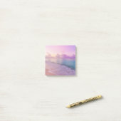 Post-it® Plage violet coucher de soleil (Sur un bureau)