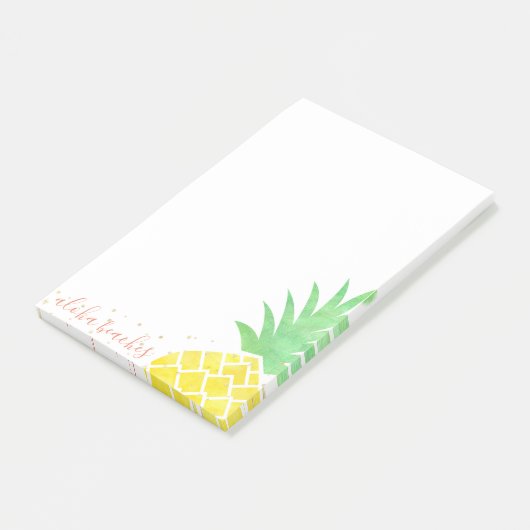 Post-it® Plages d'Aloha à l'ananas Tropical (Incliné)