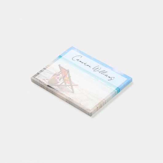 Post-it® Plages tropicales | Chaise de plage sur sable (Incliné)