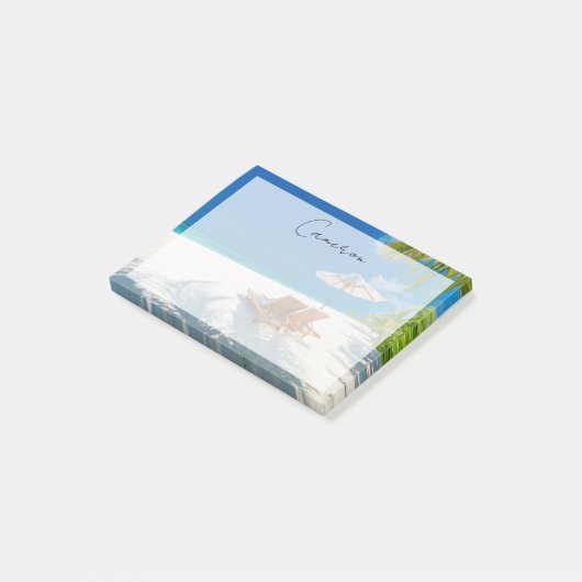 Post-it® Plages tropicales | Plage de chaises longues Bora  (Incliné)
