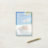 Post-it® Plages tropicales | Plage de chaises longues Bora  (Sur un bureau)