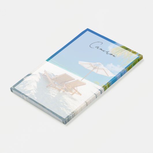 Post-it® Plages tropicales | Plage de chaises longues Bora (Incliné)
