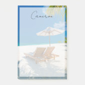 Post-it® Plages tropicales | Plage de chaises longues Bora  (Devant)