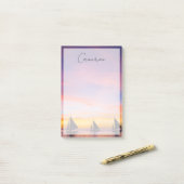 Post-it® Plages tropicales | Sunset Sailboats, Phillipines (Sur un bureau)
