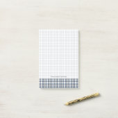 Post-it® Plaid blanc bleu 1 (Sur un bureau)