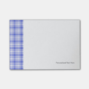 Post-it® Plaid blanc bleu 2