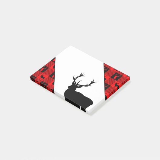 Post-it® Plaid de bûcheron de daims ou de bisons d’élevage  (Incliné)