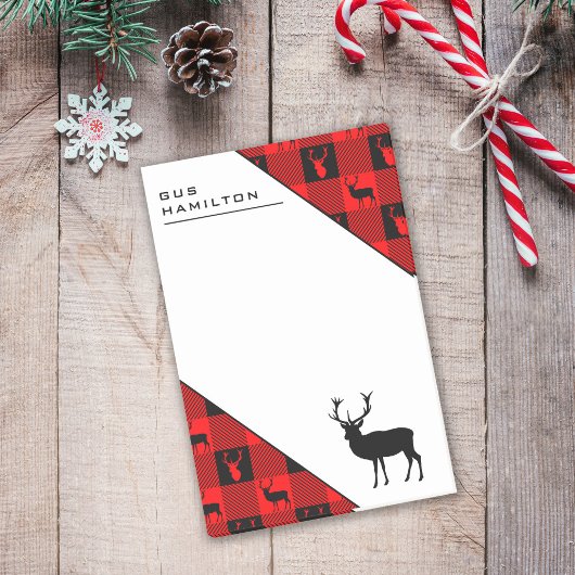 Post-it® Plaid de bûcheron de daims ou de bisons d’élevage 