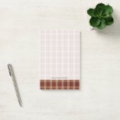 Post-it® Plaid de pixel en rouge et or (Bureau)