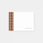 Post-it® Plaid de pixel en rouge et or (Devant)