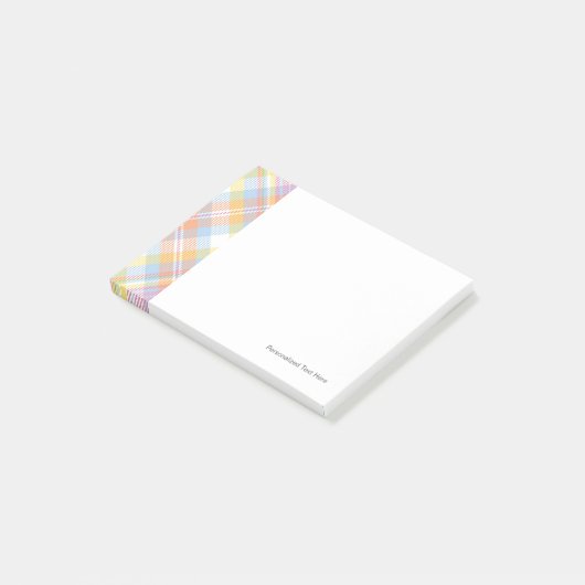 Post-it® Plaid en pastel de rayure (Incliné)